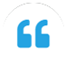 A blue and white icon with the word " quote ".